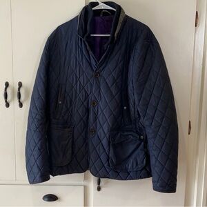 Ted Baker Dark Blue Quilted Jacket